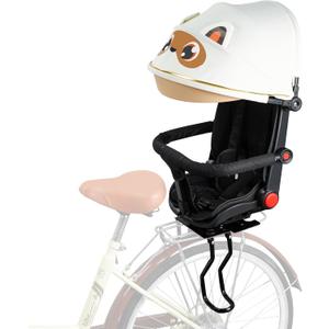 Rear Child Bike Seat, with Rain Shelter Backrest Rear Bike Seat, Foldable Rear Mounted Child Bike Seat, 2025 New Comfortable Child Rear Seat, Suitable for Most Bicycle Rear Frames