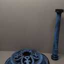 VIVOHOME Polyresin Antique Outdoor Blue Garden Bird Bath and Solar Powered Round Pond Fountain Combo Set