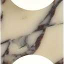Natural Marble Wall Sconces 2-Light, Bulb Included, Alabaster Calacatta Viola Stone Modern Hardwired Wall Light Fixture with Milk Glass for Bathroom Vanity Bedroom Hallways Stairs, 1 Pack