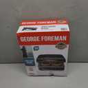 George Foreman Compact 2-Serving Electric Indoor Grill and Panini Press for 12 People, Classic Plates, Black