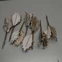 Briful 9'' Poinsettias Artificial Christmas Flowers 8PCS Silk Christmas Floral Picks and Sprays Large Gold Poinsettia Flowers with Clips for Xmas Tree Vase Arrangement Wreath Decor