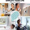 Magnetic for iPhone 16 Case, Compatible with Magsafe, Suction Cup Phone Mount, [2 Screen Protectors][Camera Lens Protector] Silicone Shockproof Protective Slim Phone Cover 6.1", Light Cyan