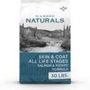Diamond Naturals Skin & Coat Real Salmon and Potato Recipe Dry Dog Food with Quality Protein, Omega Fatty Acids, Probiotics and Essential Nutrients to Promote Healthy Skin and Coat 30lb (EXP 06/18/27)