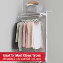 Rubbermaid Configurations Custom Closet Kit 2-4 Ft. Adjustable Metal Wire Shelving White Finish Expandable Organization System Hardware Included for Home Closet/Pantry/Laundry/Mudroom