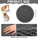 Amylove 4 Pcs Guinea Pig Cage Liner Washable Fleece Pee Pads Pet Dog Cat Bedding Training Mat for Small Animal Guinea Pig Puppy Bunny Hamster(Diameter 12 Inch,Round,Dark Gray)