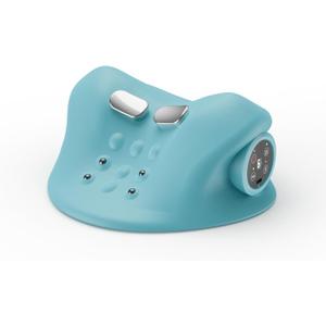 RINGCO Neck Massager Pillow with 3 Level Heating & Vibration Adjustable, Heated Neck Stretcher with 6 Modes, Rechargeable Cervical Traction Device for Pain Relief & Muscle Relaxation (Light Blue)