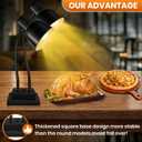 Food Heat Lamp, Commercial Food Warmer 500W Dual Head Heat Lamp for Food, Stainless Steel Catering Food Warming Lamp for Kitchen Restaurant Cafeteria