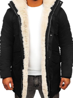 Mens Winter Coat Warm Thick Fleece Lined Parka Long Trench Jacket Hood Outdoor Over Coat Plus Size with Pocket, Size 16