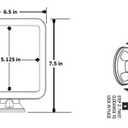JiBen Square LED Lighted 10X Magnifying Makeup Mirror, Power Locking Suction Cup, Bright Diffused Light and 360 Degree Rotating Adjustable Arm, Portable Cordless Home and Travel Bathroom Vanity Mirror (White)