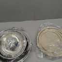 Stainles Steel Mixing Bowls with Lids Set, Stackable Metal Mixing & Serving Bowl with Strainer, 5-Piece - Beige