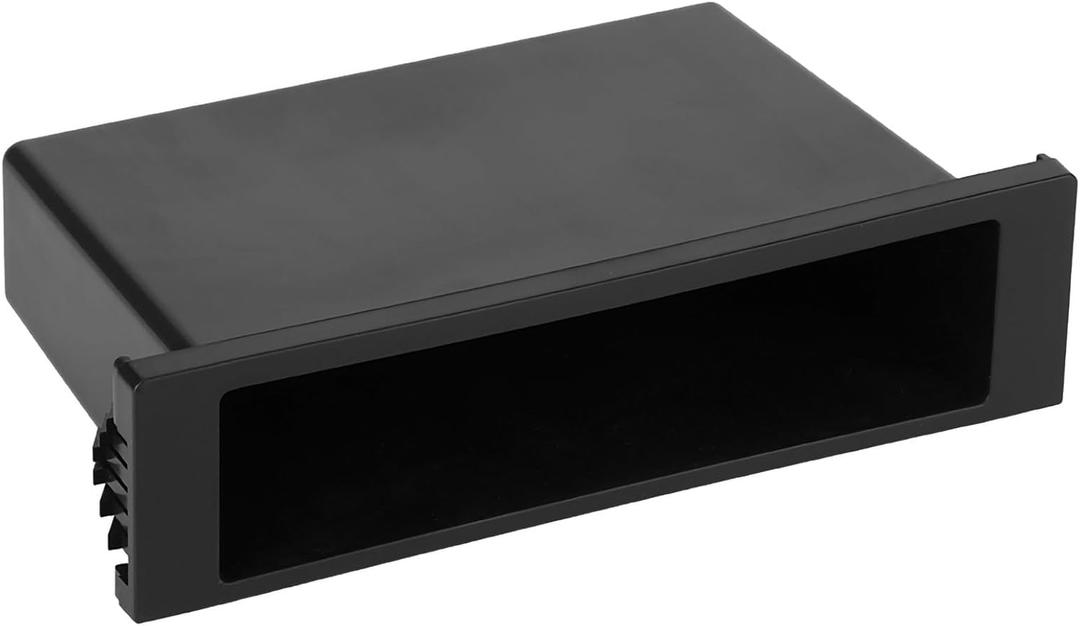 Single Din Pocket, 1Din Radio Storage Box Inner Organizer Radio Pocket Cd Storage Single Din Install Mounting Dash Trim Kit for for 1 DIN Car Radio Shafts