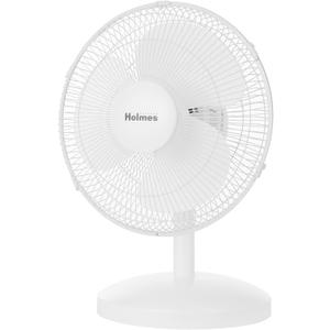 Holmes 12 Inch Oscillating Table Fan 3 Speeds 75 Degree Wide Angle Oscillation 15 Degree Adjustable Head Tilt Quiet Cooling for Home Office Bedroom Manual Control White