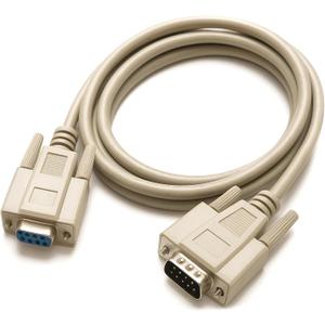 25 Foot DB9 Male to Female RS232 Extension Serial Cable - 28 AWG Shielded