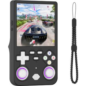 2 x Silicone Case for R36 Ultra, Anti-Slip Protective Cover with Lanyard, Shockproof Dustproof Skin, Ergonomic Grip, Precise Cutouts for Cooling Vents, Anti-yellowing Gaming Accessory for R36 UltraBlack