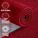 Large Area Rugs for Living Room Bedroom, 7x10 Feet Burgundy Red Rug, Minimalist Modern Shag Rug, Soft Thick Memory Foam Indoor Carpet, Non-Slip Washable Rug for Boys Girls Dorm Nursery Room Home Decor