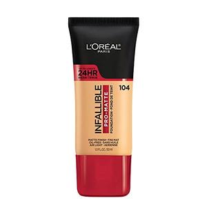 L'Oreal Paris Infallible Pro-Matte Foundation, Golden Beige [104] 1 oz