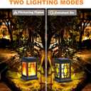 Solar Lanterns Outdoor Waterproof Hanging Solar Lanterns Garden Lights Solar Powered Flame Lights LED Lights for Patio Pathway Deck Yard (2 Pack)