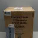 SPORT BEATS Stadium Seats with Back Support Bleacher Chairs with Back and Cushion Thick Padded Bleacher Seats Includes Shoulder Strap (Black)