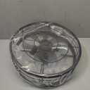 LEDIARY 20 inch Fandelier Caged Ceiling Fan with Light, Bladeless Ceiling Fan with Remote, Farmhouse Fan Lights Ceiling Fixtures for Kitchen, Bedroom, Outdoor(6 Speed, Timing)-Black (20 Inch, Black)