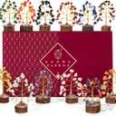 Chakra Healing Crystal Tree Set of 12, Thoughtful Gifts for Women, Office Desk Decoration, Home, Shelf Decor for Positive Energy, Money, Reiki Healing, Good Luck, Birthday Gifts for Mom Love Ones (1-mini Crystal Trees Set of 12)