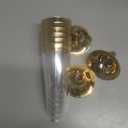 bUCLA 50 Pack Gold Plastic Champagne Flutes - 5OZ Plastic Champagne Glasses With Gold Rim - Premium Quality Gold Disposable Cups-Ideal for Thanksgiving Party, Weddings