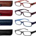 EYEGUARD Readers 4 Pack of Thin and Elegant Womens Reading Glasses with Beautiful Patterns for Ladies 2.00 (Mix1 Normal Reading Lens)