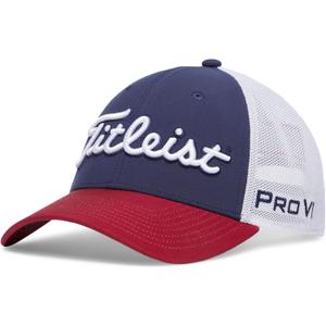 Titleist Tour Performance Mesh Golf Hat, Navy/ Crimson/ White