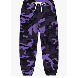 Cromoncent Girls & Womens Camo Print Cargo Pants Outdoor Lightweight Jogger Baggy Pants, Size 140