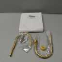 Quality Curtain Holdbacks, Solid Steel Curtain Holdback with Disk Finial,Electroplate Finishes, Set of 2 Window Curtain Tieback Hooks, Warm Gold