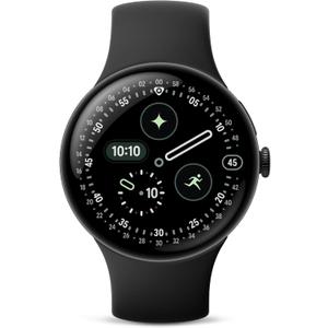 Google Pixel Watch 4 (41mm) - Android Smartwatch - Heart Rate and Sleep Tracking - 30-Hour Battery - Fitness Tracking - Google AI - Matte Black Aluminum Case - Obsidian Active Band - LTE (2025 Model)