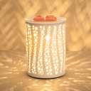 PALANCHY Wax Melt Warmer Ceramic Oil Burner Electric Candle Wax Warmer Burner Melter Fragrance Warmer for Home Office Bedroom Aromatherapy Gift & Decor 2 Bulbs Included Gift Box Packaged (A-starry Night)