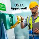 MAASTERS 8gal Portable Eye Wash Station, Wall Mount Eyewash Station OSHA-Compliant, Emergency Eye Wash Station with Mirror & Dual Spray, First Aid Eye Wash Units