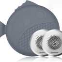 TRAPMATE Bathtub Stopper Drain Strainer Kit, Easy Clean Tub Shower Drain Hair Catcher, Anti-Clog Stainless Steel Sink Cover, Drain Protector for Bathroom Sink & Wash Basin (Patented Product) (Silver Silver Gray)