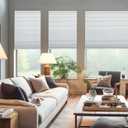 Changshade Cordless Cellular Shades,Blackout Honeycomb Shades for Windows,Pull Down Pleated Blinds,Easy to Install for Indoor Windows and French Doors,White(Blackout),18" w x 36" h