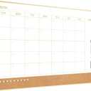 ARCOBIS Dry Erase Calendar Whiteboard Cork Board Combo, 36"x24" Magnetic White Board Calendar Dry Erase for Wall, Gold Frame Monthly Combination Board for Office, Home, School