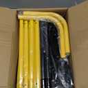 3.7 x 3.7 FT Rebound Net, with Pitching Target for Soccer, Baseball and Volleyball, Adjustable Pitching Rebound Net, Yellow