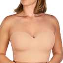 HSIA Longline Strapless Bra for Women, Anti-Slip Support Corset for Large Bust Convertible Bustier Bandeau for Big Breasts, Nude, 34DDD