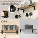 Closet Rod Brackets Heavy Duty Support 400 lbs WYGWP 10 inch Wall Mounted Closet Shelf Brackets with Rod Holder for Home and Closet Decor (4pack Black)