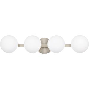Bathroom Vanity Light Fixtures, Modern 4 Lights Globe Wall Sconce Lighting Brushed Nickel, Porch Wall Mount Light Fixture for Bathroom, Mirror Cabinets Hallway Stairs