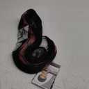 Swiking Black and Pink Long Straight Wig for Women with Bangs Synthetic Hair Heat Resistant Fiber Wig Natural Looking Halloween Party Cosplay Wig