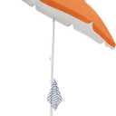 JEAREY 6.5ft Sun Shade Umbrellas, Portable Umbrella with Stand, Lightweight Sun Protection Free Standing Sport Umbrella for Outdoor Sports, Camping, Fishing, Patio, Beach, Sun Orange