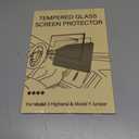 Tempered Glass Screen Protector Front/Rear Screen Fit for Tesla New Model Y Juniper & 2024-2026 Model 3 Highland, No More Glare& Fingerprint, Tempered Glass Protector with Alignment Kit,Front& Rear Protector - [2-Pack]