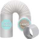 HOXHA Portable Air Conditioner Hose with Coupler 5.9 Inch Anti-Clockwise Thread AC Exhaust Vent Duct Hose Universal AC Tube Hose Kit Parts Accessories, 59" Length, Hose/Coupler