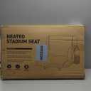 Seeutek Heated Stadium Seats for Bleachers, Portable Stadium Seats with Back Support, USB 3 Levels Bleacher Chairs with Back and Cushion, 5 Pockets Poldable Stadium Chairs for Sports Games,21in 1PC