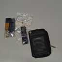 Lanyard Wallet with Id Badge Holder, Black RFID Small Keychain Wallet Women Wristlet, Minimalist Zipper Credit Card Holder Phone Wrist Neck Strap for Key Name Tag, Teacher Student Office Gift