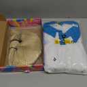 Gumyawl Adult Halloween Costume Men Classic Movie Set Long Sleeve Shirt with Blonde Wig Orange Scarf and Trousers for Cosplay (X-Large)