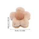 Fluffy Plush Claw Clip for Hair 6 Pcs Cute Hair Clips for Women Fuzzy Hair Barrettes Girls Hair Jaw Clips (Flower + Heart - Beige/Brown/Coffee)