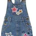Peacolate 4-11T Little&Big Girls Jumper Dress Casual Strap Denim Overalls (10-11 Years, Star)