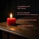 Pack of 12 Flameless LED Tealights Candle, Battery Operated LED Tealights Candles for Party,Events,Wedding use (Red), S1012R