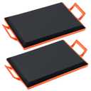 Gemscream 2 Pack Foam Kneeler Board Extra Large Kneeling Board Concrete Knee Boards Sliders Tools with Handles for Work Construction, Gardening, Cleaning, Home Renovation, 19.5 x 15.35 Inches (Orange)